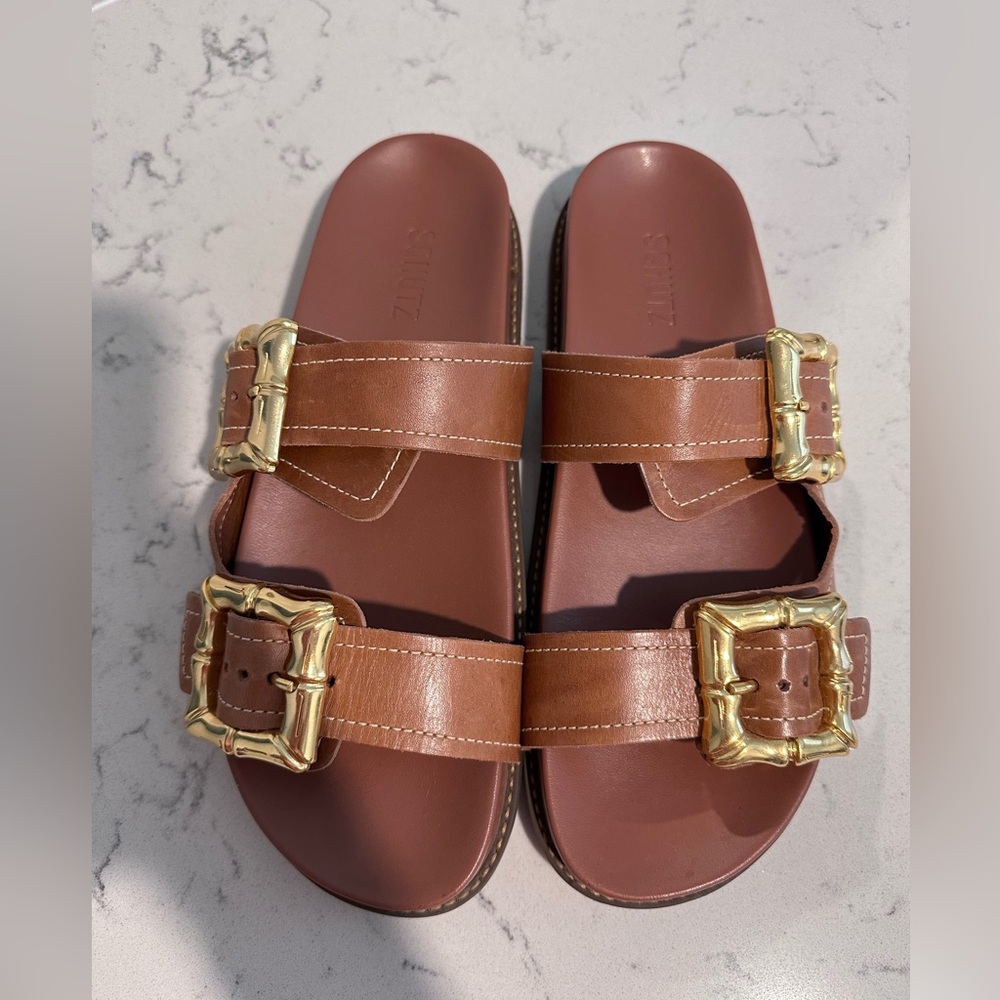 Enola Sporty Leather Sandal size 10 by SCHUTZ